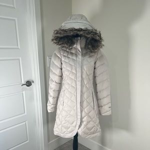 Eddie Bauer Elysa Down Parka in Silver, Small